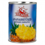 Ananassit&uuml;kid kerges siirupis 565g/340g