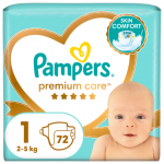 M&auml;hkmed Pampers Premium VP S1 72tk