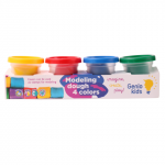 Plastiliinikomplekt Genio kids 4 v&auml;rvi