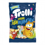 Kummikommid sour glowworms Trolli 200g