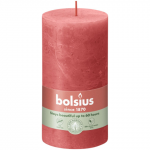 Sammask&uuml;&uuml;nal Bolsius Rustic roosa, 13x7cm
