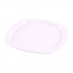 Korduvkasutatav plasttaldrik, valge, 18,4cm
