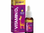 Pro Expert Vitamiin D3 400IU tilgad k&ouml;&ouml;mne&otilde;liga lastele 10 ml