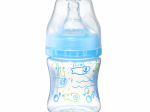 BabyOno koolikutevastane laia kaelaga plastpudel, sinine 120 ml