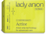 Lady Anion Active anioonriba ja tiivakestega h&uuml;gieenisidemed N15