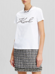 KARL LAGERFELD - Naiste l&uuml;hikeste varrukatega T-s&auml;rk BOUCLE KARL SIGNATURE T-SHIRT