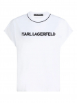 KARL LAGERFELD - Naiste LOGO PIPING T-SHIRT l&uuml;hikeste varrukatega T-s&auml;rk