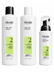 NIOXIN - &Scaron;ampoon/hooldusvahend (2x150 ml), hooldus (40 ml) v&auml;ga peenikestele juustele.
