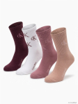 CALVIN KLEIN - Naiste sokid, 4 paari, CK WOMEN SOCK 4P GIFTBOX LUREX AOP