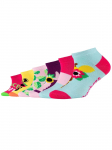 SKECHERS - Laste sokid, Skechers 6PPK Girls Casual Fancy Sneaker Socks SK43082-4203