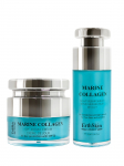 ERTH SKIN LONDON - MARINE COLLAGEN &ouml;ine parandav seerum (30 ml) ja p&auml;evakreem SPF 50 (50 ml).