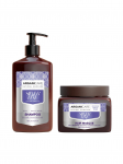 ARGANICARE - &Scaron;ampoon (400 ml) ja mask (500 ml) kollaste heledate, pleegitatud v&otilde;i hallide juuste vastu.
