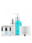 SYMBIOSIS - Pinguldav/puhastav geel (120 ml), taastav mask (50 ml), aknej&auml;rgne taastav seerum (30 ml), taastav &ouml;&ouml;kreem (50 ml).