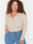 TRENDYOL PLUS SIZE - Pikkade varrukatega naiste s&auml;rk