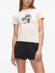 KARL LAGERFELD - Naiste IKON SLEEP TEE l&uuml;hikeste varrukatega T-s&auml;rk