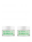 ARGANICARE - Pehmendav ja parandav p&auml;evakreem/intensiivne toitev &ouml;&ouml;kreem ALOE-ga, 2x50 ml