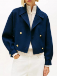 TOMMY HILFIGER - Naiste fliisjakk, DF WOOL GOLD BUTTON PEACOT, DF WOOL GOLD BUTTON PEACOT
