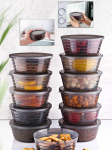 OKKO - KITCHEN - Toiduainete s&auml;ilitamise konteiner, 12 tk, 22x9,5 cm / 400 ml