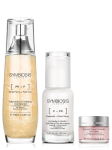 SYMBIOSIS LONDON - Kirgastav/kooriv puhastusgeel (100 ml), kirgastav/rahustav/kooriv kreem (45 ml) jne.