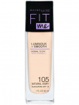 MAYBELLINE - Vedel jumestuskreem FIT ME LUMINOUS + SMOOTH SPF18 (105 Natural Ivory), 30 ml