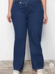 TRENDYOL PLUS SIZE - Naiste sirged teksad