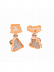 SUNPE - Keksivormid, 5,5x5x5,5 cm, 4 tk.