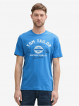 TOM TAILOR - Meeste l&uuml;hikeste varrukatega T-s&auml;rk, T-SHIRT LOGO PRINTiga