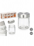 VIVALTO - 4 &uuml;mmarguse purgi komplekt terasest kaanega, 300 ml