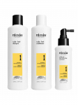 NIOXIN - &Scaron;ampoon/hooldusvahend (2x150 ml) ja hooldusvahend (50 ml) h&otilde;renevatele juustele PRO CLINICAL SYSTEM 1
