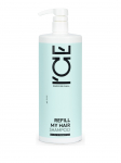 ICE - Refill My Hair taastav &scaron;ampoon kuivadele juustele, 1000 ml