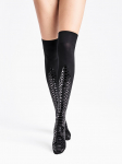 WOLFORD - Naiste sokid, 80 denier, (must), SNAKE SHIMMER OVERKNEES