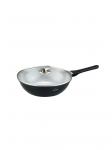 SWISS HAUS - Valatud alumiiniumist vokk klaasist kaanega, 9 cm, 4 l