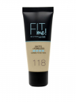 MAYBELLINE - Make-up Foundation FIT ME (118 Nude), 30 ml