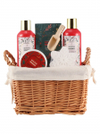 AURORA - J&otilde;ulukosmeetikakomplekt: du&scaron;igeel/vannivaht (2x200 ml), kehakreem (100 ml), vannisool (100 g), vannimull (55 g).