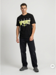 PLEIN SPORT - L&uuml;hikeste varrukatega meeste T-s&auml;rk, TIPS110-BLACK/YELLOW