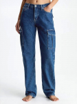 CALVIN KLEIN JEANS - Naiste laia s&auml;&auml;rega teksad, LOW RISE STRAIGHT