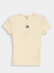 TOMMY JEANS - Naiste l&uuml;hikeste varrukatega T-s&auml;rk, TJW SLIM BADGE RIB TEE