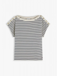 TOMMY HILFIGER - Naiste l&uuml;hikeste varrukatega T-s&auml;rk, GOLD BTN CAP-SLV BOAT-NK TEE