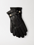 CALVIN KLEIN - Meeste nahast kindad villaga, LOGO STRAP SMOOTH LEATHER GLOVES, LOGO STRAP SMOOTH LEATHER GLOVES