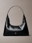 CALVIN KLEIN - Naiste k&auml;ekott, EMBLEM LEATHER SHOULDER BAG