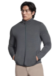 SKECHERS - Meeste t&otilde;mblukk-kampsun, THE HOODLESS HOODIE OTTOMAN JACKET JA25-GNBK