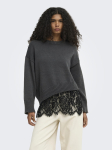 ONLY - Naiste kampsun, ONLEVIE LS LACE MIX O-NECK KNT