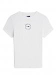 TOMMY JEANS - L&uuml;hikeste varrukatega naiste T-s&auml;rk, TJW SLIM ESS LOGO2 RIB TEE EXT