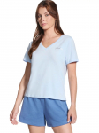 SKECHERS - Naiste T-s&auml;rk, Skechers Signature V-Neck Tee TP167-SWBL