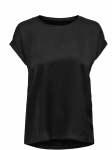 ONLY - Naiste l&uuml;hikeste varrukatega T-s&auml;rk, ONLLIEKE S/S SATIN MIX TOP WVN NOOS