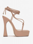 GLAMOROUS - Naiste k&otilde;rge kontsaga sandaalid, GLAMOROUS WIDE FIT KNOT FRONT PLATFORM HEEL