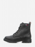 Tommy Hilfiger - Naiste demi-hooaja saapad, LEATHER LACE-UP FLAT ANKLE BOOTS