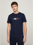 TOMMY HILFIGER - Meeste l&uuml;hikeste varrukatega s&auml;rk, SCRIPT FLAG REGULAR TEE