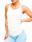 GYMHERO - Naiste T-s&auml;rk, GymHero L.A Classic Basic Tee WHITE-TEE