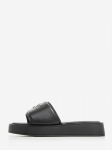 CALVIN KLEIN - Naiste nahast sandaalid, FLATFORM SLIDE RELOCK